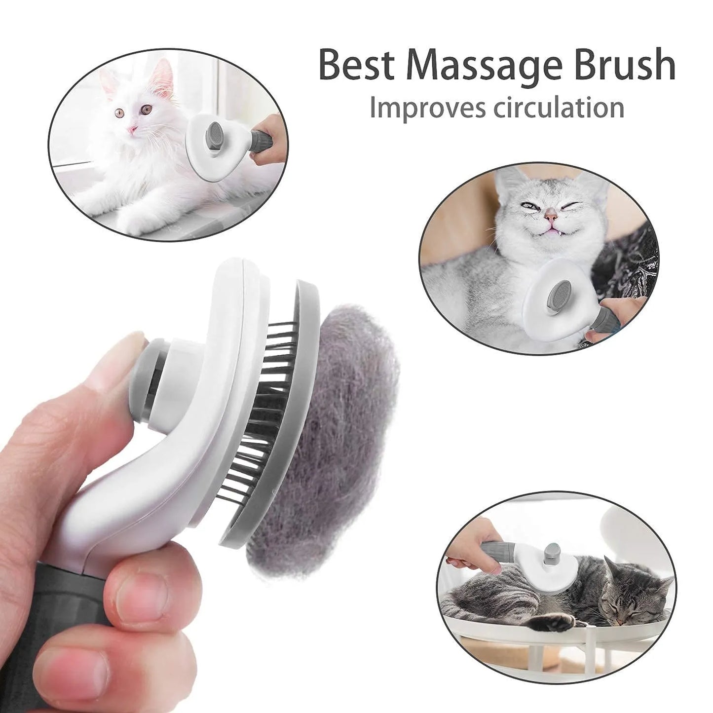 Pets Brush Self Cleaning